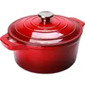 【Black Friday Deals】5 QT Enamelled Cast Iron Dutch Oven Pot with Lid - Durable Kitchen Cookware, Dual Handles, Special Circular Shower Design, Heat Preservation, Large Capacity, Ideal for Braising, Cooking, Family Gifts, Gifts for Family