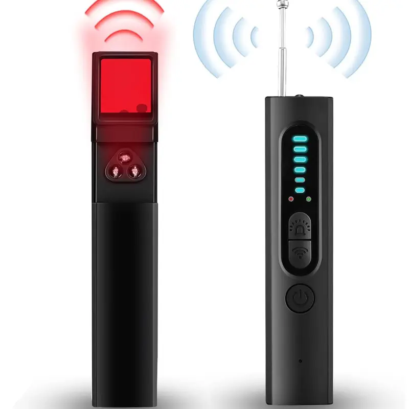 Hidden Camera Detector - AI-Powered Spy Device Tracker, GPS Tracker, RF Signal/Listening Bug Scanner, IR Light Finder, Magnetic Field Checker, 6 Sensitivity Levels, 4 Modes, 30H Runtime, Keychain for Travel, Office