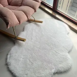 The best choice for gifts, fluffy bedroom carpet -80x120cm fluffy soft area carpet, irregular cloud shape suitable for various scenes, rooms, beds, sofas, coffee tables, etc,