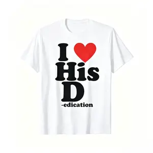 😂 Funny Matching Couple Graphic Tee "I Love His D- Love Her P-" Humor Shirt for Men Women Casual Streetwear Daily Outfit Gift Idea men clothing sale tiktok shop deals