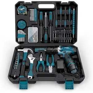 Tool Kit 206PCs with Drill - 12V Cordless Power Drill Combo Home Tool Set - Portable Basic General Household Toolbox for Men Women for Garden Office House Repair (Screwdriver Set & Pliers Set)