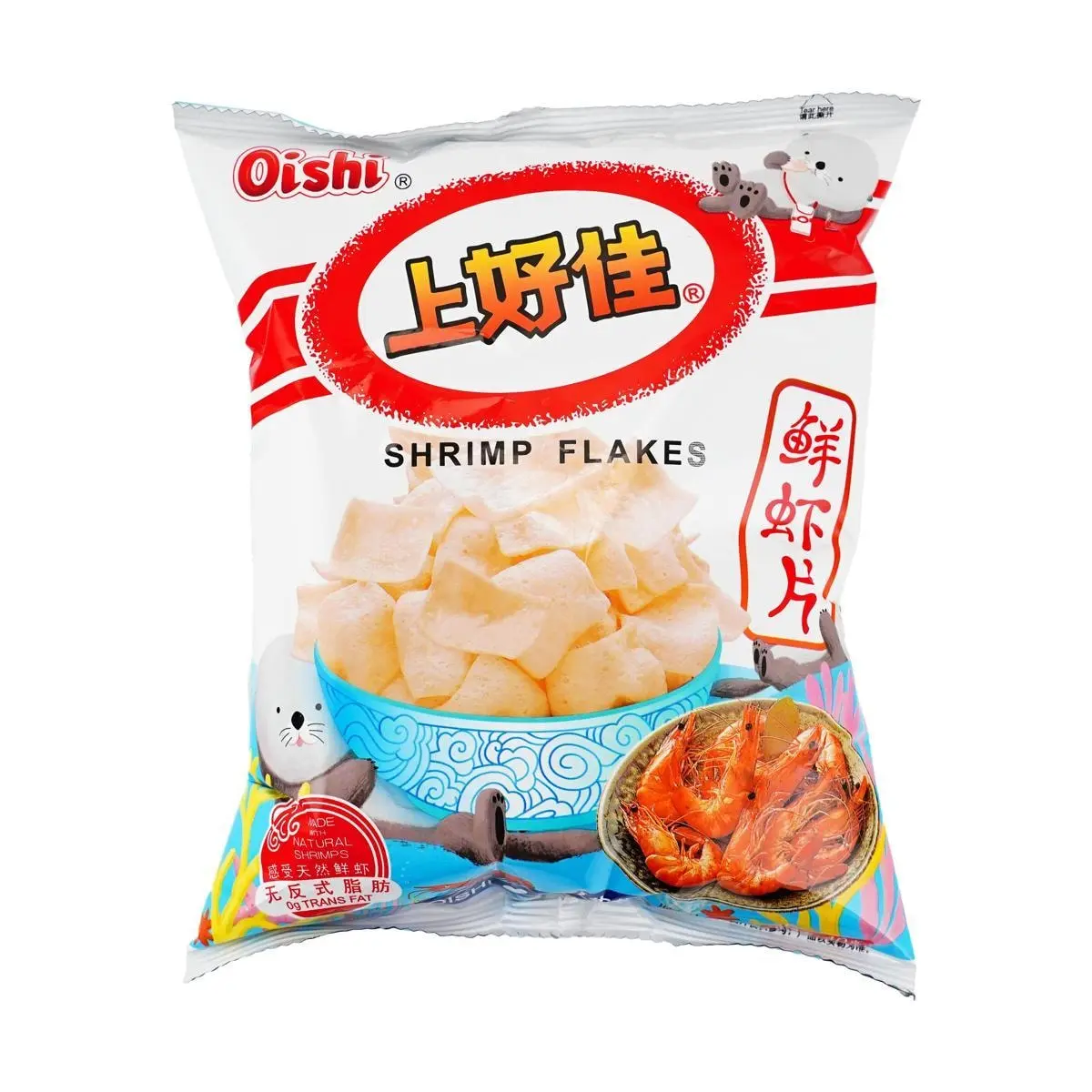 OISHI Shrimp Chips 40g - Crispy Shrimp Flavor Snack