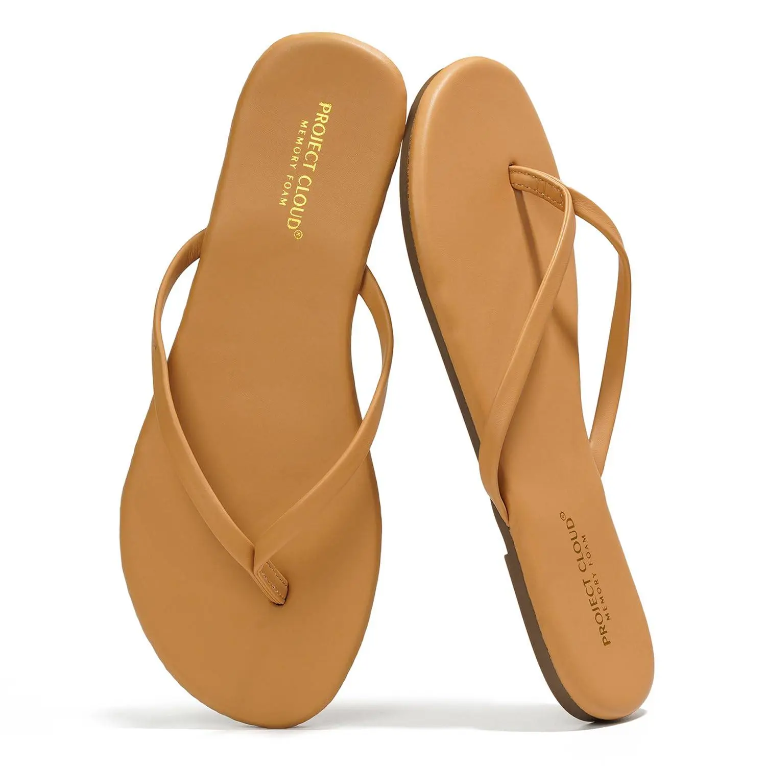 Project Cloud Women's | Vegan Leather Women Flip Flops | Memory Foam | Lightweight | Non-Slip - Foundations Project Cloud Women's | Vegan Leather Women Flip Flops | Memory Foam | Lightweight | Non-Slip - Foundations