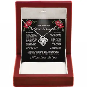 Stepdaughter Necklace Inspirational Jewelry Featuring Family By Heart And Loved More Than You Know Quotes Ideal For Special Occasions