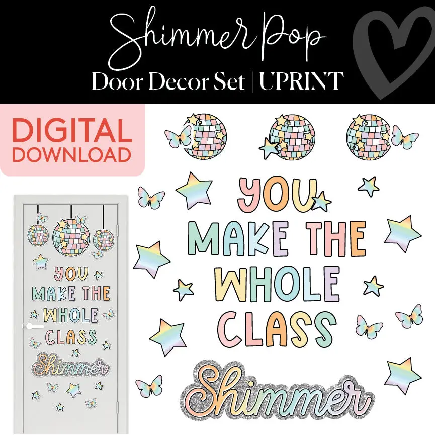 Printable Classroom Door Decorations | Shimmer Pop
