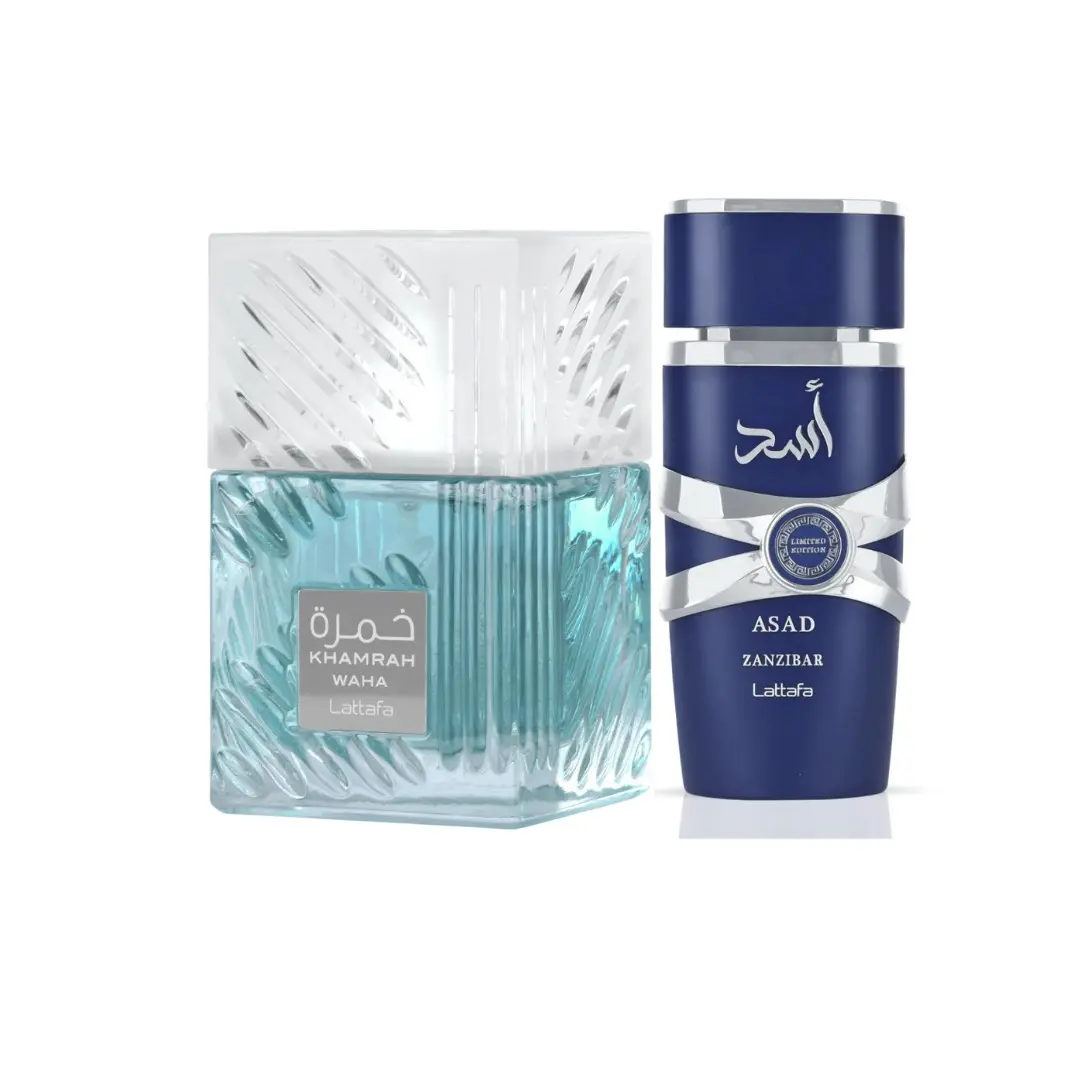 Lattafa Khamrah Waha + Lattafa Asad Zanzibar Limited Edition EDP 100ml Spray