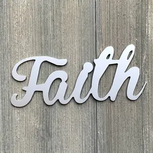 Faith Metal Sign Cutout - Faith Powder Coated Metal Sign - Perfect for Home or Office Decor