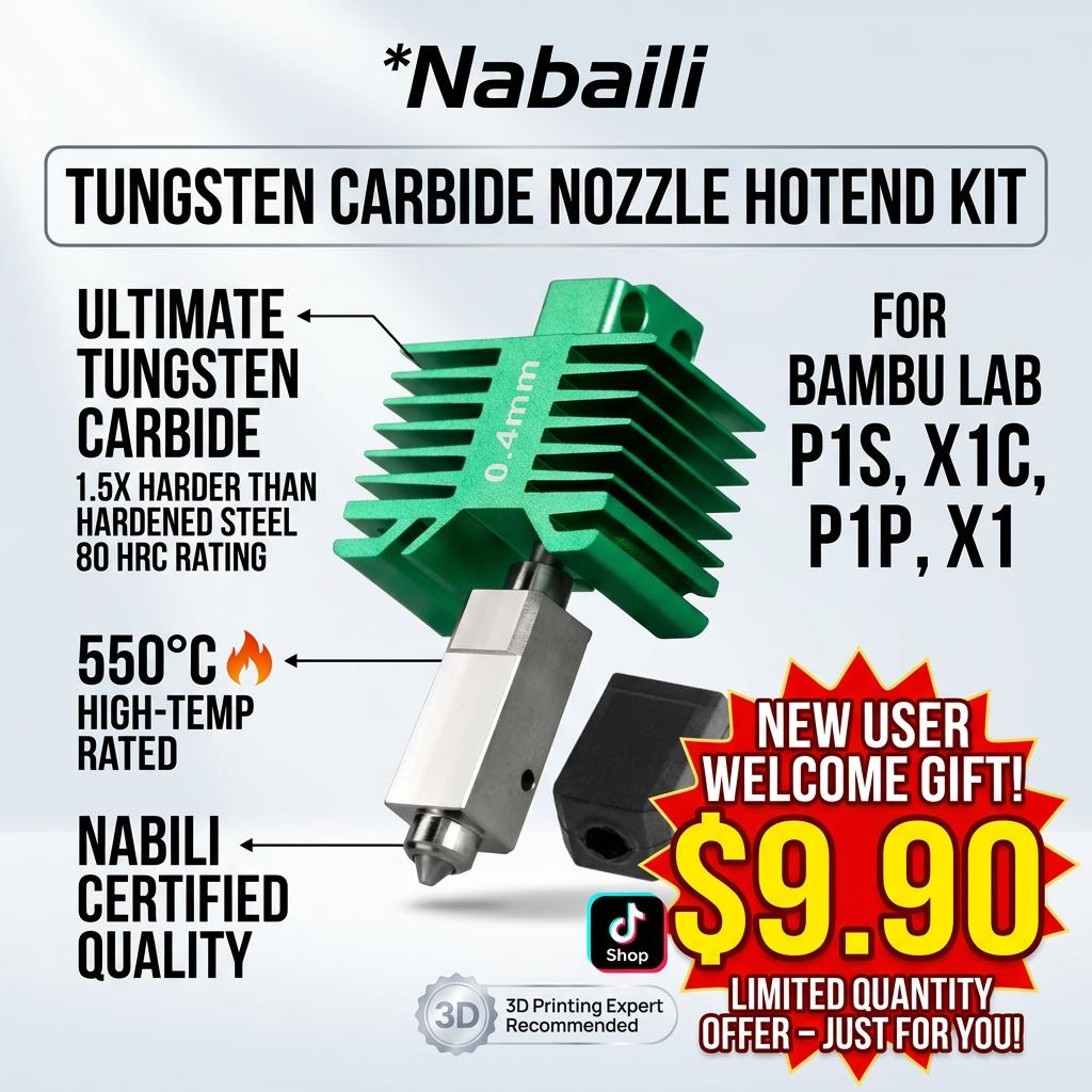 0.4mm hot end nozzle of P1S,X1C complete Kit 3D Printer