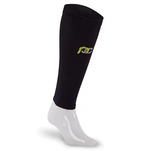 PRO Compression Calf Sleeves Black 20-30mmHg Knee Booster Leg Brace Supporter Belt Wrap Strap for Running Training Soccer Basketball Tennis Hiking