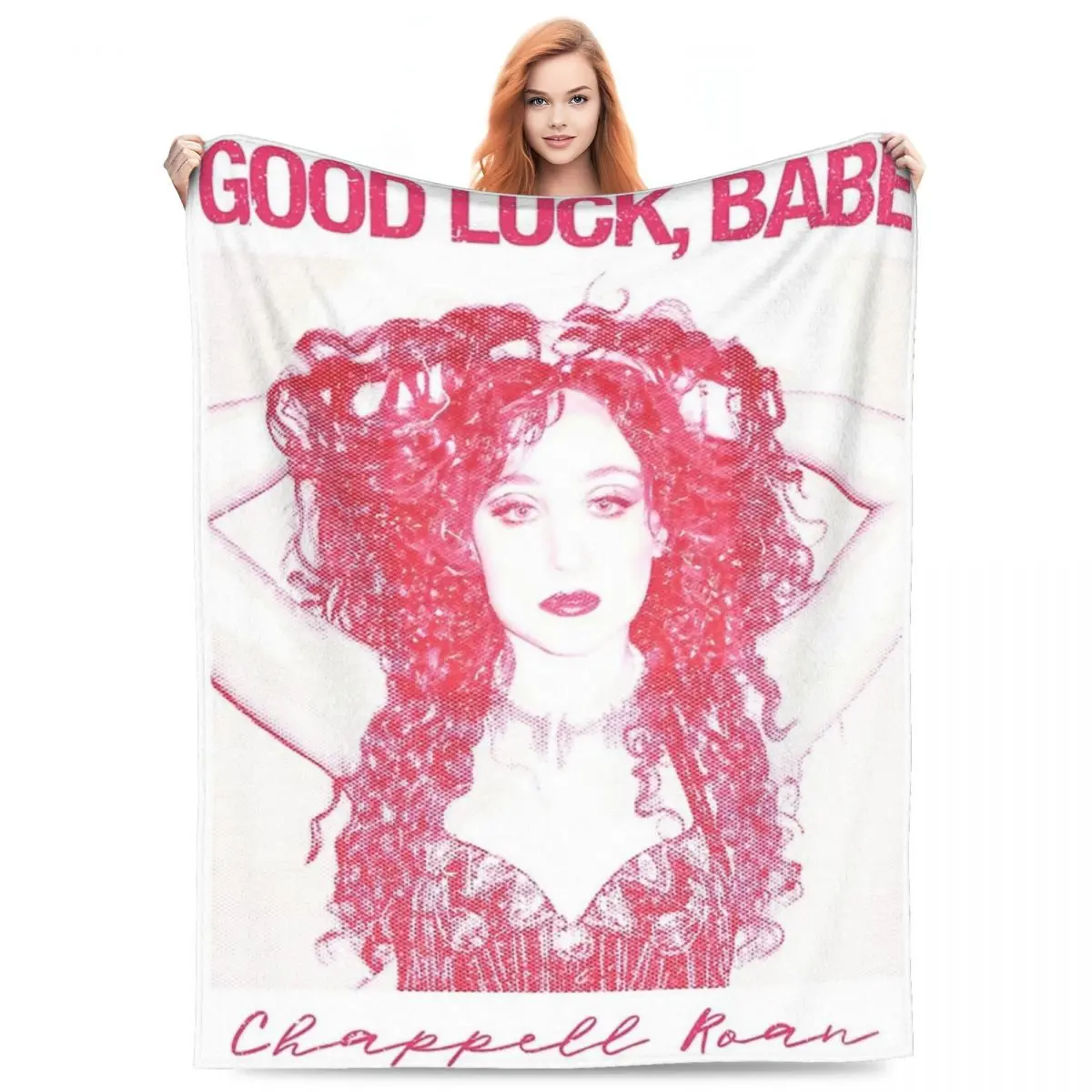 Cozy Chappell Roan Good Luck Babe Blanket Accessories Room Decorative 2024 New Song Blanket Throw Soft Flannel for Travel