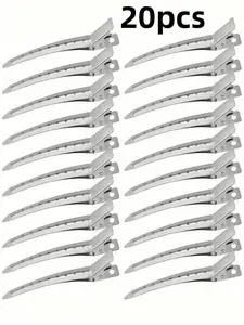 Large Duckbill Metal Hair Clips, Hair Styling Hairdressing Clips, Hand Push Corrugated Partition Positioning,  Hair Clips