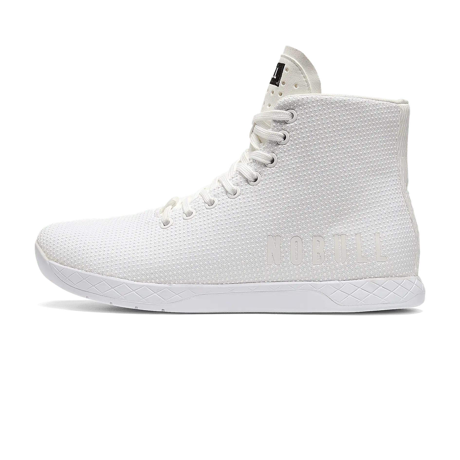 NOBULL Women's Outwork High-Top Shoe in White - Training Sneaker, Lifting Footwear