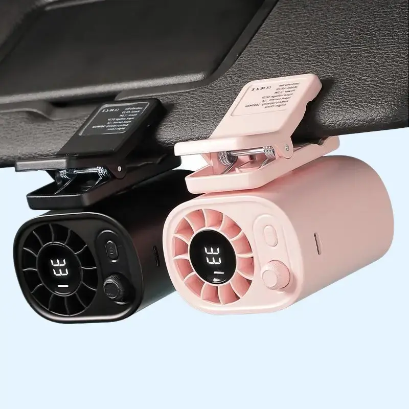 【Summer Survival】Joytutus USB Rechargeable Clip-On Fan, Multiple Adjustable Speeds Stepless Quiet Cooler Car Accessory, 360° Rotating & Long Battery Life, Portable Mini Fan for Backseat, Kitchen & Camping Accessories, Summerfinds