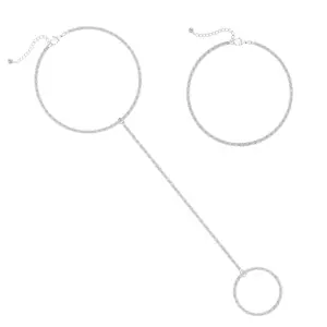 TEWIKY 14K Gold/Silver-Plated Double Layer Bracelet Elegant Design Perfect for Valentine's Day Gift Stylish Jewelry Accessory