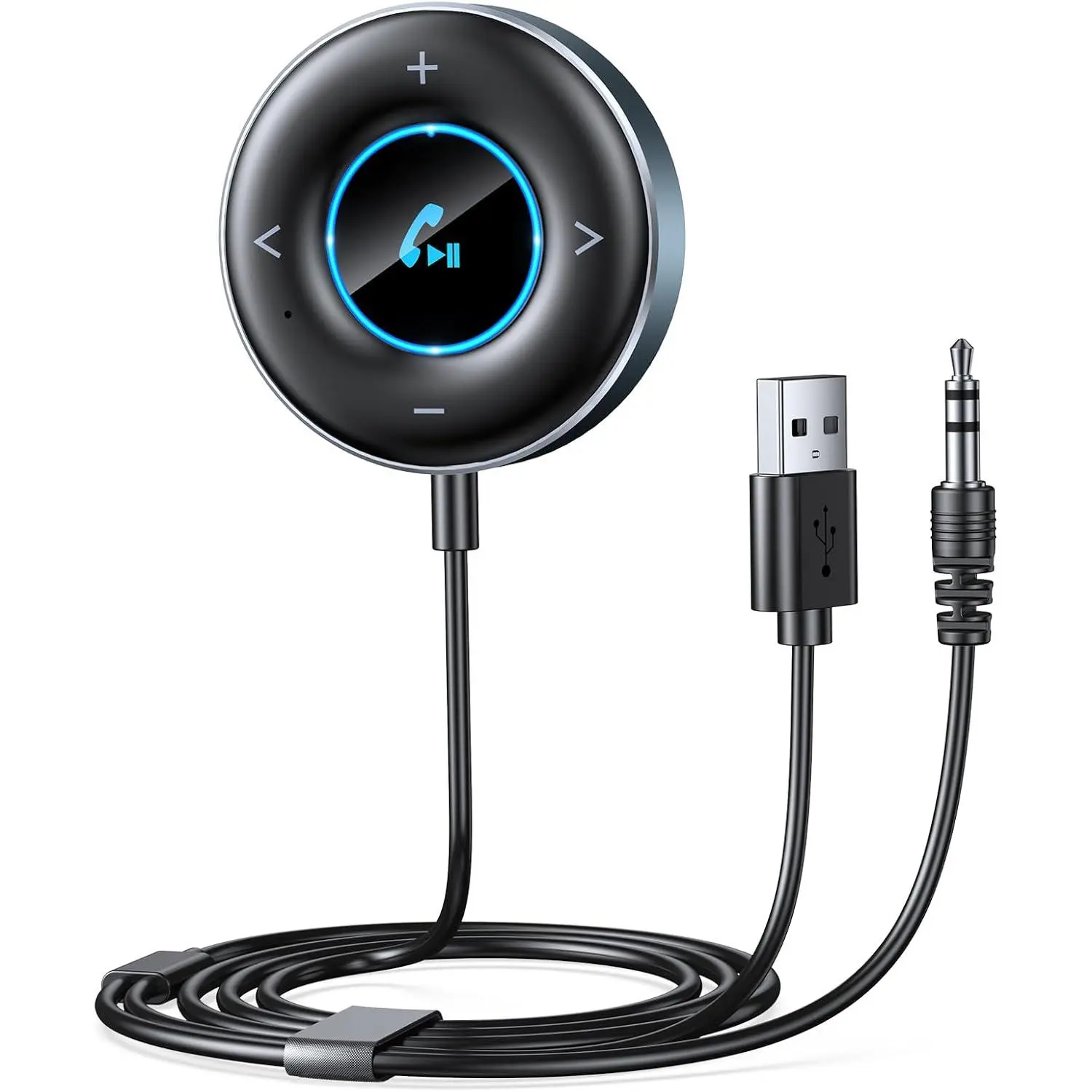 Bluetooth AUX Adapter, Plug-and-Play Bluetooth 5.3 Audio Receiver, 3.5mm Wireless Bluetooth Transmitter for Car/Home Stereo, Hands-Free Calls, Dual Connection, Hi-Fi Music, Plug-And-Play Audio Adapters, Wireless Bluetooth Transmitter Audio Adapters
