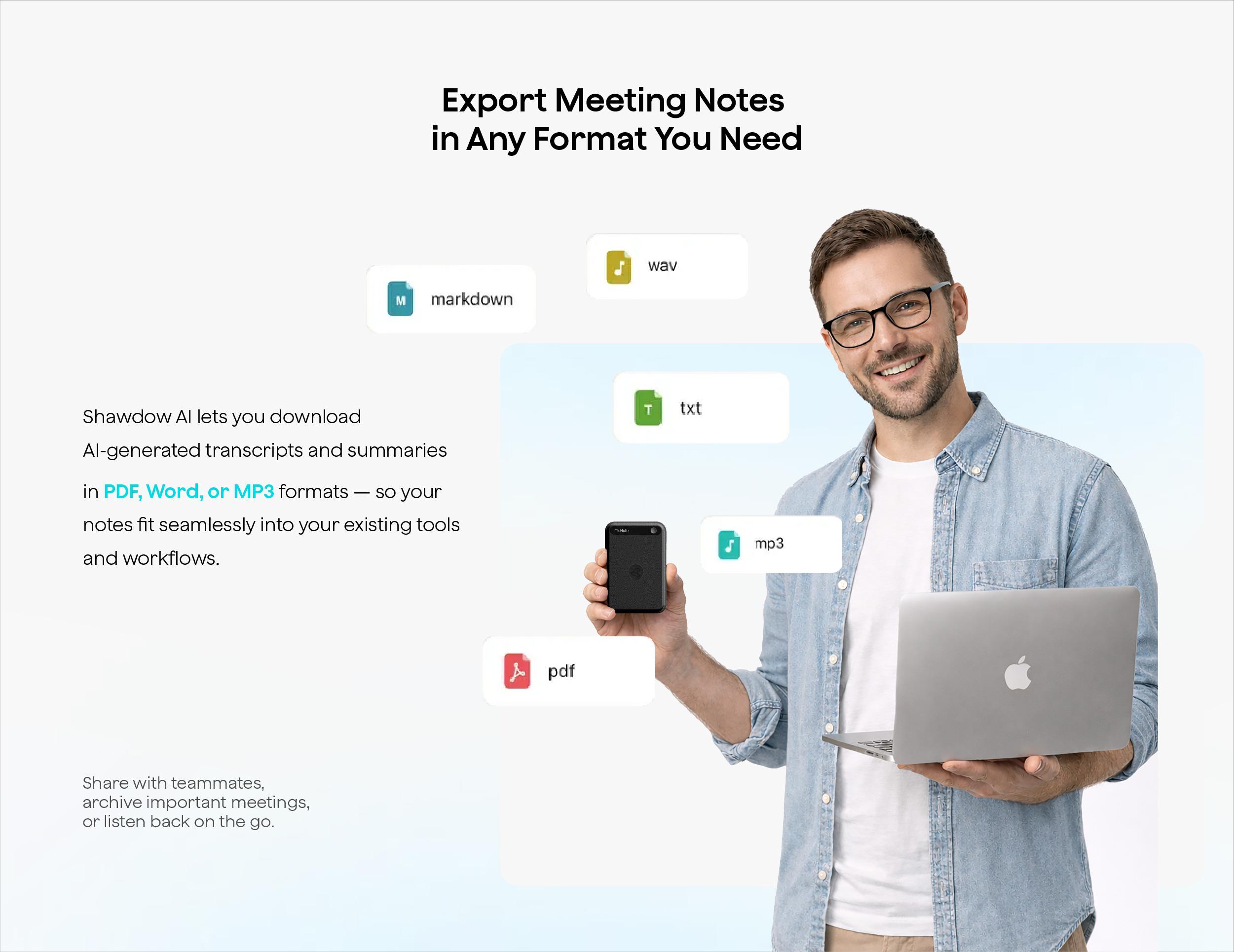 [2026]New Version Mobvoi TicNote Lite AI Voice Recorder, AI Note Taking Device w/Instant Transcribe & Summarize, APP Control, Support 120+ Languages, AI Recorder w/Display for Meeting, Calls,Travels, Remote Work and Immigrantion Situation