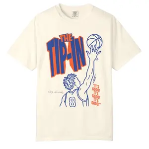 NYC Basketball Clutch Play Graphic T-shirt, Vintage Tip-In Style Shirt, Urban Streetwear Top