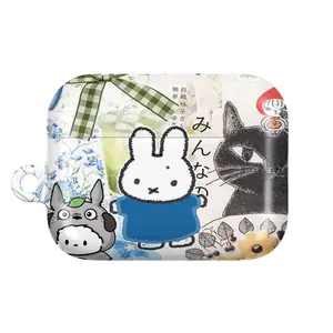 Japanese Mood Board AirPods Case – Miffy, Anime Collage, Aesthetic Phone, KİKi, Totoro, Japanese Aesthetic, Retro for AirPods Pro/Pro 2, AirPods 1/2/3/4 Cases