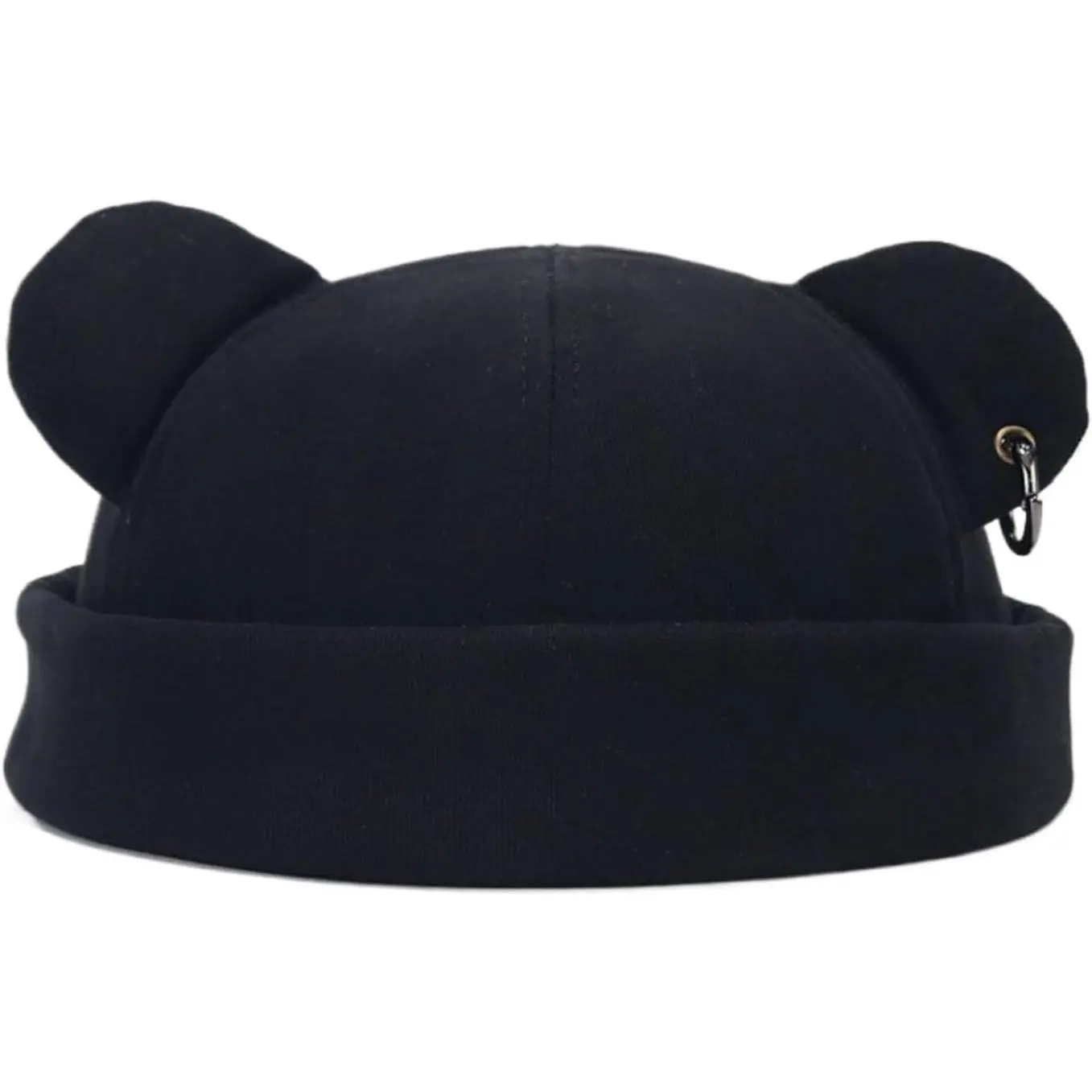 Women's Unisex Bear Ear Winter Beanie - 1 Size, Warm Premium Thick Durable Fabric, Drawstring-Adjustable, Ear Coverage, Cute Casual Outdoor Hat, Female, One Size
