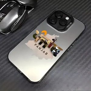 Premium Luxury Cartoon Punjab map Phone Case Compatible with iPhone 17/16/15/14/13/12/11/Pro/ProMax/Plus/17Air/Xsmax, for Samsung S25/S24/S23/S22/Plus/Ultra/Fe, Anti-Drop Matte Back Cover, Shockproof Cover, Daily Use, Uv Printed, Trendy Gift for Birthday