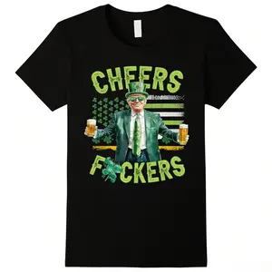 [Graphic T-Shirt] [Funny T-Shirt]Funny St. Patrick’s Day Beer Drinking Graphic T-Shirt – Humorous Party Tee, Unisex Casual Short Sleeve Crewneck, 100% Cotton Soft Breathable Streetwear Top, Trendy Holiday Shirt Gift for Men & Women Celebration Outfit