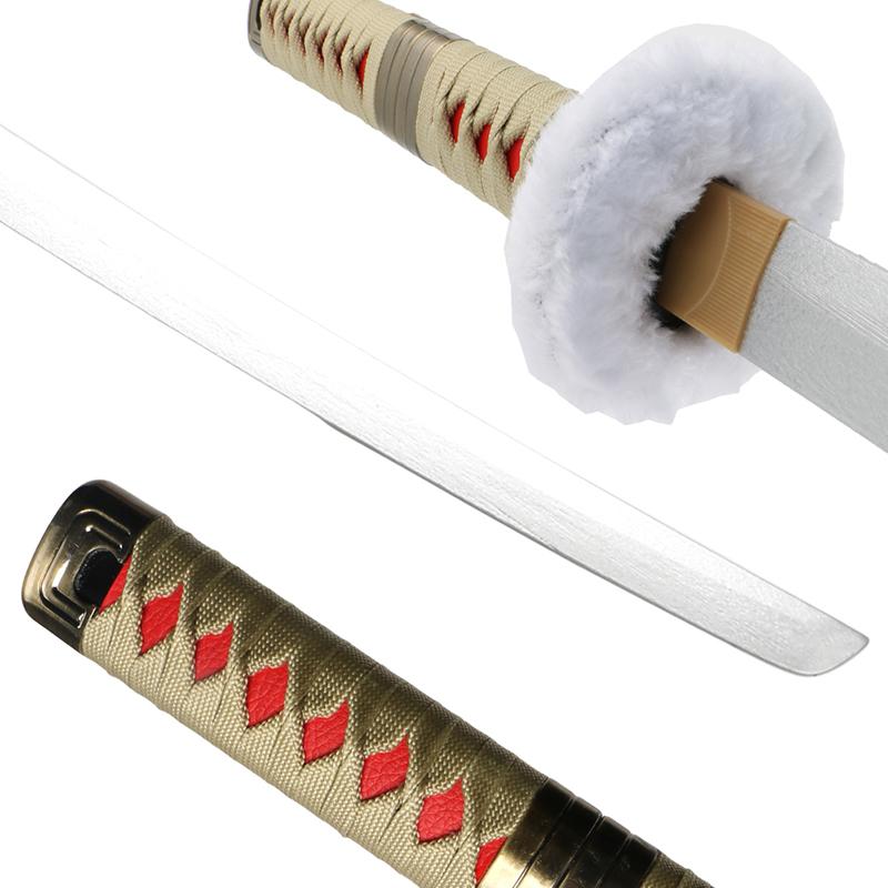 Anime Bamboo Wooden Roronoa Zoro Sword Cosplay Death Surgeon Trafalgar Law 41 Inches Cosplay with Belt Holder Stand Display for Halloween Role Playing Cosplay Collection Decoration