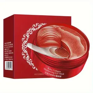 Collagen & Hyaluronic Acid Moisturizing Eye Mask - Hydrating, Tightening & Smoothing Under-Eye Patches for Fine Lines, Hypoallergenic for All Light Beige Types, 20-30 Minutes, Red Ginseng & Vitamin C, Unisex Adult Skincare Brightening Eye Masks