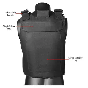 Lightweight Breathable Hunting Vest with American Flag Patch, Back Pocket for Water Bags, Outdoor Shooting Gear, Men's Tactical Jacket, Tactical Equipment