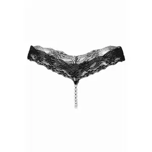 Lace Pearl Crotch Thong