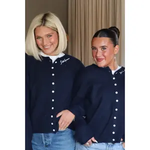 Sorority Navy Button Up Cardigan