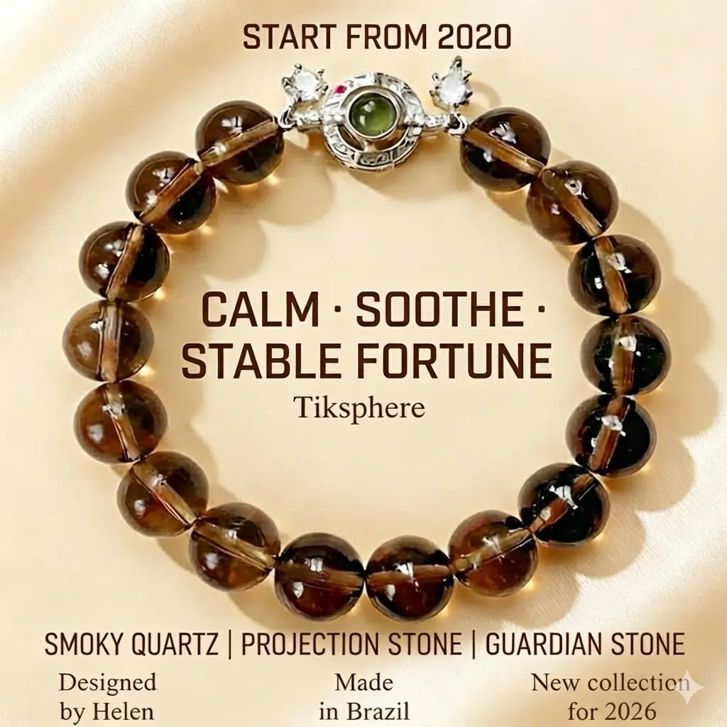 Personalized Nature Smoky Crystal projection  Bracelet -Custome photo&Engraved Text -Sentimental Gift for Loved Ones -Guardian Stone