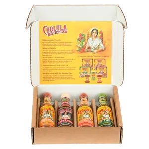 Cholula Hot Sauce Variety Pack, 4ct (Green Pepper, Extra Hot, Chili Garlic & Sweet Habanero)