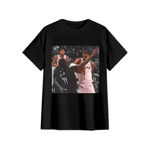 【 Viral TikTok Shirt】【Summer Casual T Shirt】 Wemby “Block” Retro Basketball Graphic Tee – Unisex Short Sleeve Cotton T-Shirt, Iconic Moment Streetwear, Casual Game Day Outfit for Men & Women