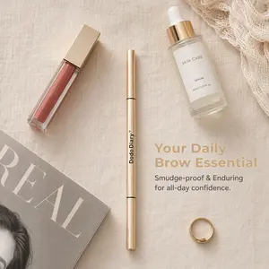 3D Wild Hair-Stroke Eyebrow Pencil, Long-Lasting Slim Tint for Microblading-Effect Brow Definition
