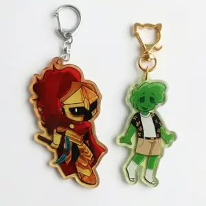 Minecraft ARG Keychain - D3rlord3 and AveryTheMayo Acrylic Charms - Cute Acrylic Cartoon Keychain, Funny Meme Character Charm for Keys, Bags, Backpack, Durable Gift for Fans & Collectors