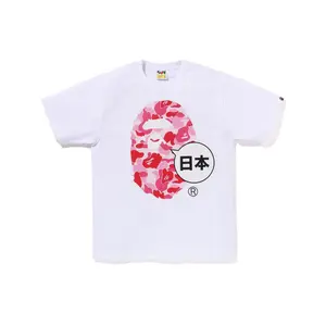 Bape ABC Camo Pink Japan Big Ape Head City Tee White