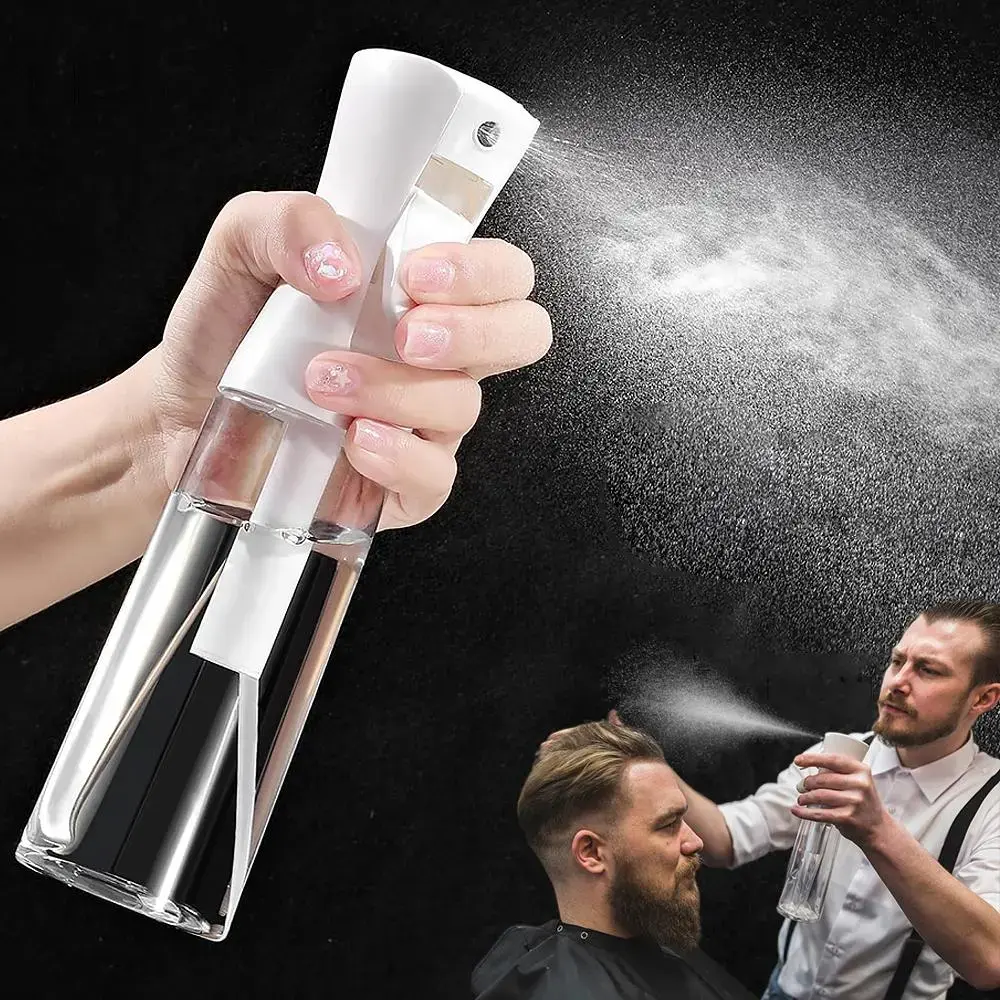 300ml Refillable Plastic Spray Bottle (2-Count) - Hairdressers' Styling Tool, Water Spraying Container for Home & Hair Salon, Holiday Gift