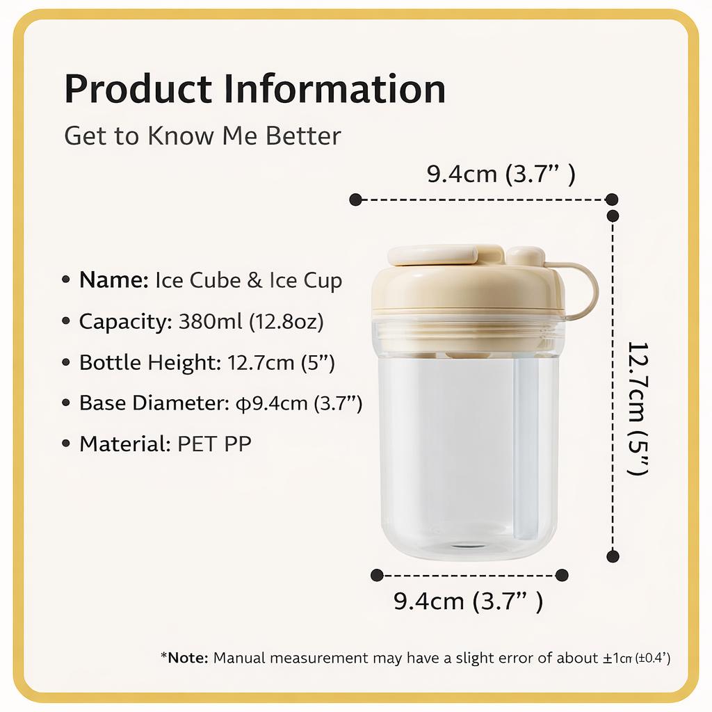 Portable Ice Maker Water Bottle 2 in 1 Ice Tray Cup One Press Ice Release with Straw for Iced Coffee & Drinks, Perfect for Coffee, Juice, and Beverages Utensils 6 Grids Green Portable Portable Ice reusable Durable Mold kitchen containers Outdoorfun