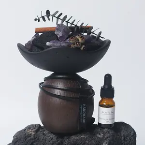 High-end aesthetic and quality flameless diffuser crystal essential oil aromatherapy vessel for home and bedroom, gift box and hand accessory