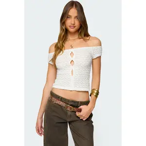 Layken Off Shoulder Textured Top