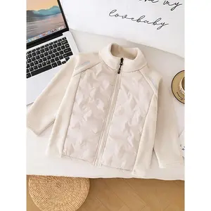 Boys' and Girls' Jacket with Padded Lining, Autumn/Winter School Uniform Essential, Stand Collar Lightweight Coat, Holiday Gift for Kids