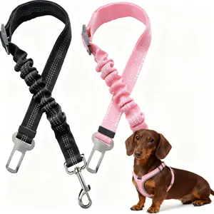 Adjustable Dog Car Seat Belt -Safety Harness for Car Travel- Pet Travel Supplies ,Puppy Car Safety ,Travel with Dog -Road Trip with Pet Holiday, Gift for Dog Lovers, Christmas Gift for Pet Owners