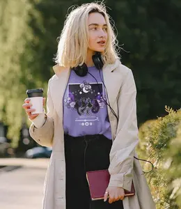 Asexual Subtle Pride Cat T-shirt | Asexual Pride, Cute Ace Clothes, Ace Pride Lofi Shirt, LGBTQ Music Tee, Pastel Goth Clothing