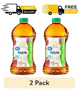 (2 pack) Great Value 100% Apple Juice, 96 fl oz
