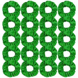 20 Pacs Matte Satin Scrunchies Bridesmaid Proposal Gifts Hair Ties Scrunchies for Women Girls Bachelorette Party Favors (Green)