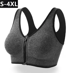 Front Zipper Sports Bra Professional Shockproof Breathable Underwired Running Vest Yoga Sports Underwear Women