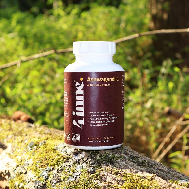 4inne Ashwagandha 1200mg Capsules Natural Supplement for Stress Relief & Calming Effects Non-GMO Verified