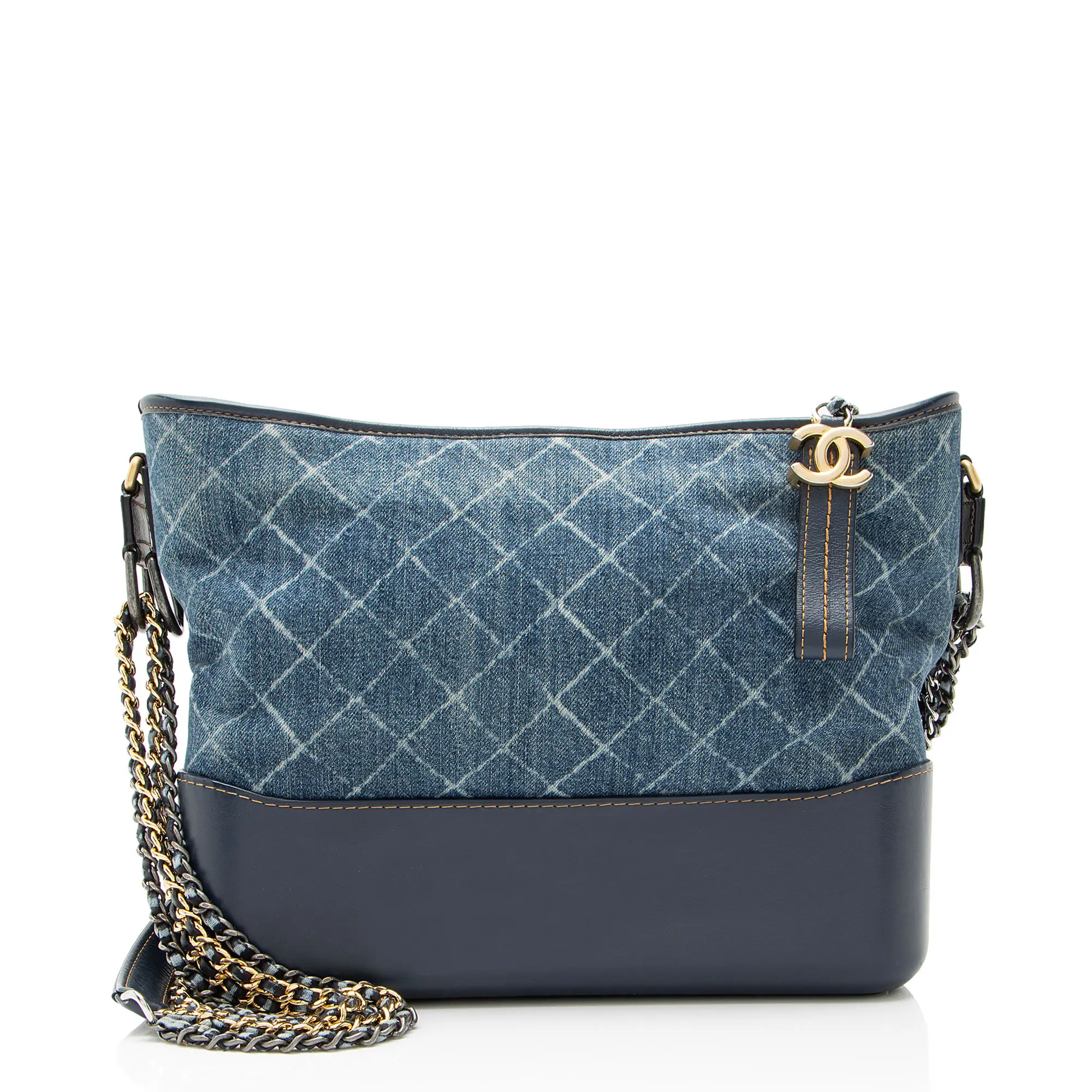 Pre-owned CHANEL Calfskin Shoulder Bags Aged Gabrielle Medium Hobo