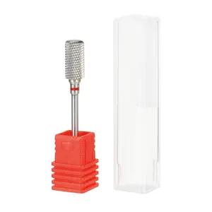 VOCOSTE Nail Drill Bits, Stepped Cylinder Nail Art Manicure Tool, Resistant Tungsten Steel, for Nail Polishing Peeling