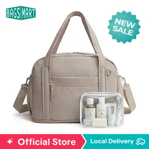 【NEW IN】BAGSMART Expandable Gym Bag with Toiletry Bag,  24L-30L Weekender Travel Duffle Bag, Lightweight Travel Bag, Carry on Overnight Duffel Summervibes